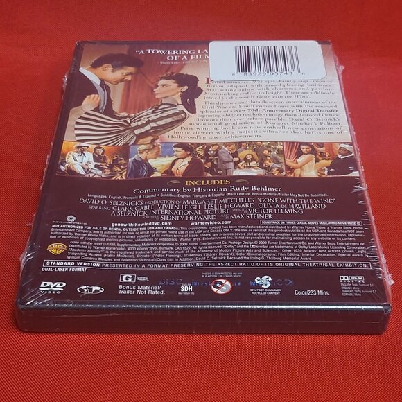 Gone With The Wind DVD Two Disc 70th Anniversary Ed New Sealed - Picture 4 of 7